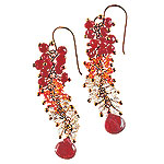 Citrine-and-ruby drop earrings, Wendy Mink Jewelry.