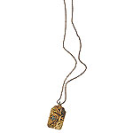 10kt-gold tag and chain with diamonds, Page Sargison.
