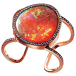 18kt gold with opal and diamonds cuff, Irene Neuwirth.
