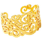 18kt-gold flash on metal cuff, Avenue.