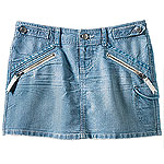 Stretch denim mini skirt, Tyte.