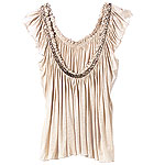 Jersey top with beaded neckline, Vera Wang Lavender Label.