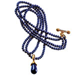 19kt gold and lapis necklace and pendant, Elizabeth Locke.
