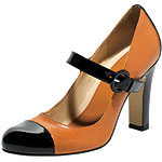 Leather and patent leather mary janes, Enzo Angiolini.