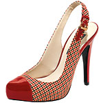 Wool and patent leather slingback, Justsweet by Jennifer Lopez.