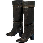 Tall cuffed leather boot, Paul Smith.