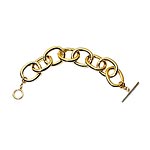 Gold-plated bracelet, Etienne Aigner.