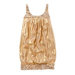 Lame dress with glass beading, Adam + Eve.