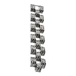 Bracelet of cubic zirconia and rhodium, Noir.