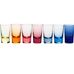 Handblown shot glasses, Eastern Accent.
