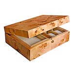 Hand-finished maple watch/jewelry box, Bark.