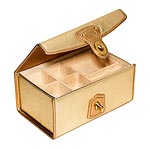 Metallic leather jewelry box, Coach.
