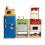 Refrigerator, skink/dishwasher and stove, Plan Toys.