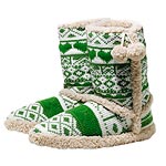 Cotton-polyester knit pom-pom booties, Old Navy.