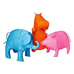 Nylon animals made from vintage patterns, Soft Goods Design Co..