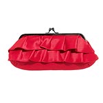 Ruffled-polyester evening clutch, Hollywould for Target.
