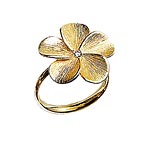 14kt-gold ring with diamond, Fortunoff.