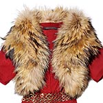 Fox fur shrug, A/X Armani Exchange.