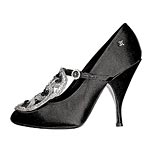 Satin and strass shoes, Chanel.