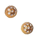 Gold plated earrings with crystals, Pure Crystal Collection.