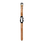 Stainless steel watch with alligator strap, Philip Stein Teslar.