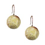 18kt gold and pavé yellow diamond earrings, Bottega Veneta.