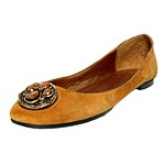 Suede flats with jeweled trim, Chinese Laundry.