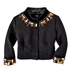 Cotton-polyester with jeweled velvet-trim jacket, D&G.