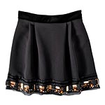 Cotton-polyester with jeweled velvet-trim skirt, D&G.