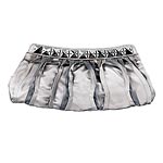 Satin bag with metal, Stuart Weitzman.