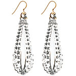 Lucite chandelier earrings, Erika Pena