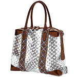 Plastic and embroidered-canvas bag, Fendi.