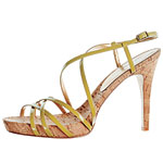 Patent leather and cork shoes, Guess.