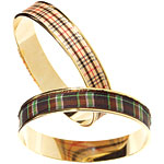 14kt-gold-plated with ribbon bracelets, Janna Conner.