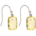 18kt gold earrings with crystals, Suzanne Felsen.