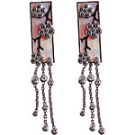 Earrings with mother-of-pearl,diamonds and onyx, Van Cleef & Arpels.