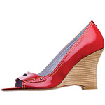 Patent-leather wedges, Rafe.