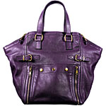 Buffalo leather downtown tote in Viola, YSL.