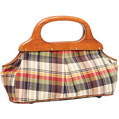 Cotton bag with wood handles, J. Crew.