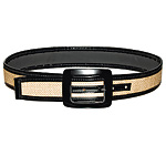Patent leather and jute belt, Banana Republic.