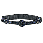 Jet and blue goldstone belt, Erickson Beamon.