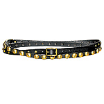 Metal-studded leather belt, Peruvian Connection.