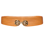 Leather and brass belt, Rena Lange.