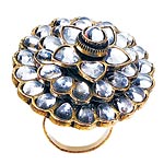 Ring with crystal stones, Amrita Singh.