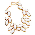 Gold-plated necklace with glass stones, Badgley Mischka.