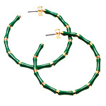 Enamel-and-metal hoops, Banana Republic.
