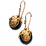 Onyx-and-vermeil earrings, Buji Bijoux.