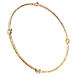 Gold-plated bracelet with cubic zirconia, Sheila Fajl.