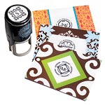 Single-letter monogram stamp, threedesigningwomen.com.