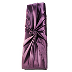 Violet satin clutch, Christian Louboutin.